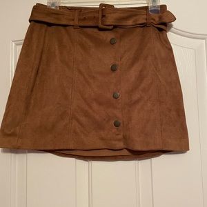 Forever 21 Tan Suede Skirt